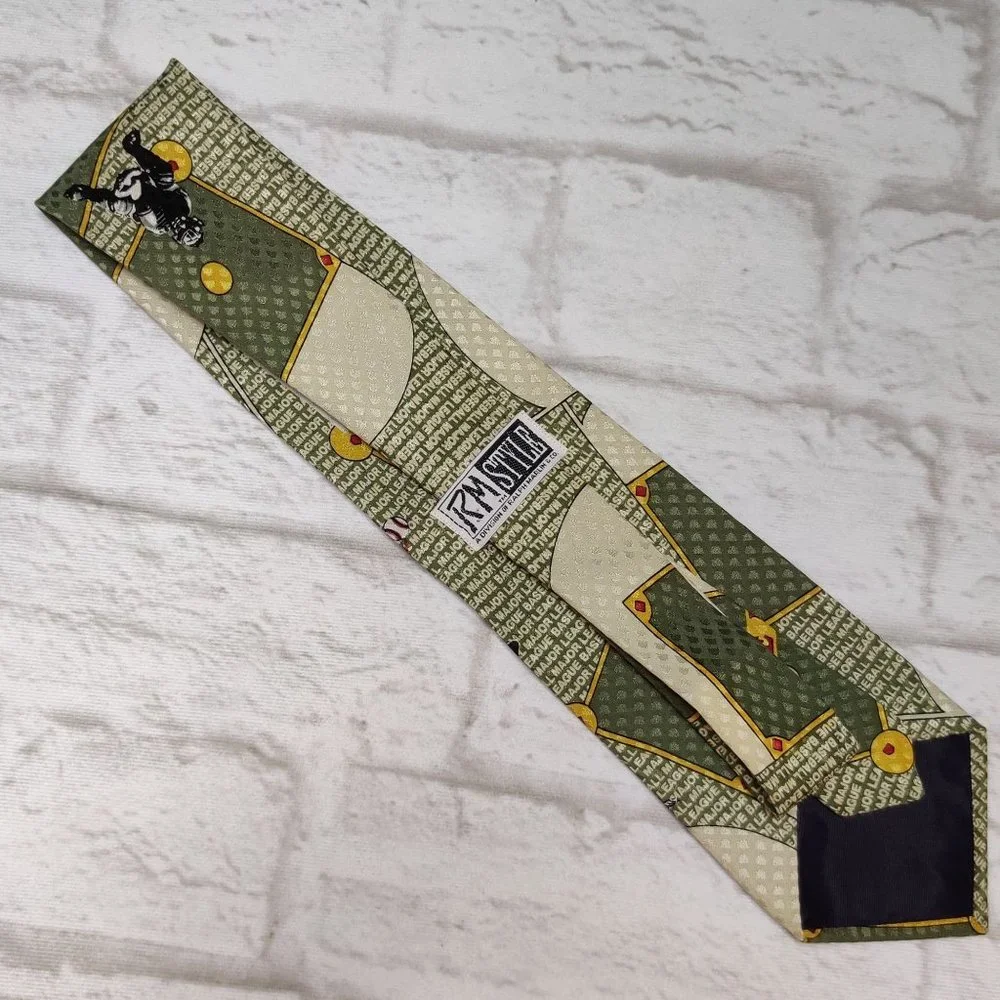 Vintage RM Style Necktie Ralph Marlin Grand Slam Home Run Baseball Novelty Tie